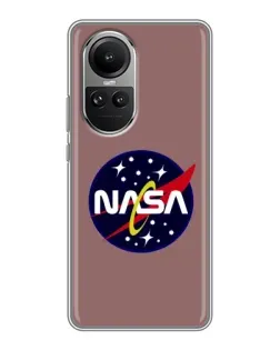 Чехол для OPPO Reno 10 Pro с картинкой «NASA — ретро космос»