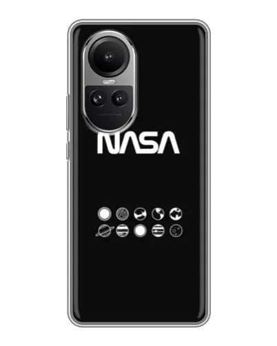 Чехол для OPPO Reno 10 Pro с картинкой «NASA — технический принт» Чехол для OPPO Reno 10 Pro с картинкой «NASA — технический принт»