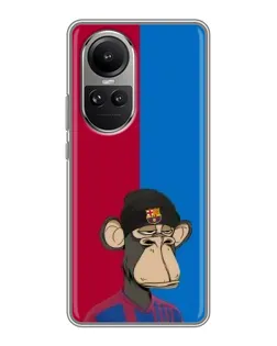 Чохол для OPPO Reno 10 Pro з картинкою «Bored Ape — фанат Барси»