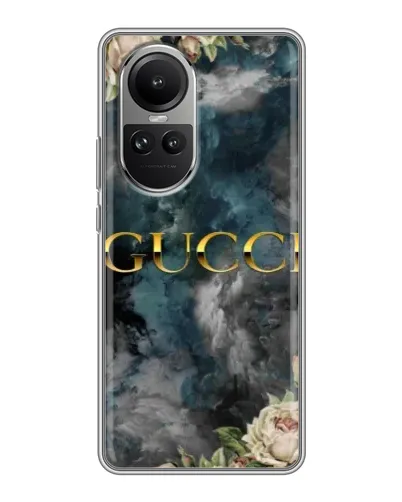 Чехол для OPPO Reno 10 Pro с картинкой «Абстрактные цветы Gucci» Чехол для OPPO Reno 10 Pro с картинкой «Абстрактные цветы Gucci»