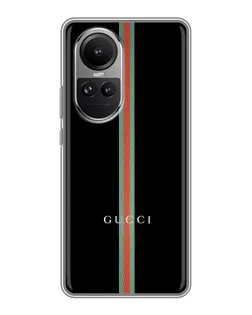Чехол для OPPO Reno 10 Pro с картинкой «Gucci — строгая линия» Чехол для OPPO Reno 10 Pro с картинкой «Gucci — строгая линия»