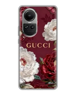 Чехол для OPPO Reno 10 Pro с картинкой «Gucci — бордовые розы» Чехол для OPPO Reno 10 Pro с картинкой «Gucci — бордовые розы»