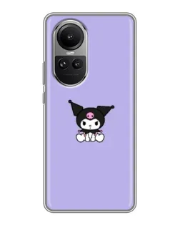 Чохол для OPPO Reno 10 Pro з картинкою «Kuromi — фіолетовий мінімалізм»