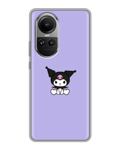 Чехол для OPPO Reno 10 Pro с картинкой «Kuromi — фиолетовый минимализм» Чехол для OPPO Reno 10 Pro с картинкой «Kuromi — фиолетовый минимализм»