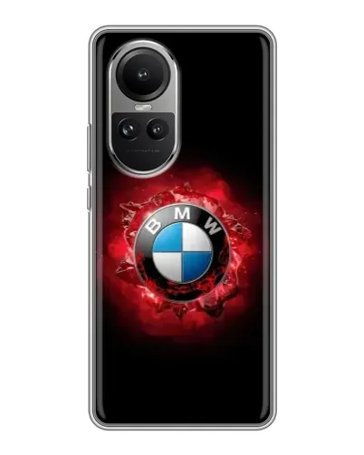 Чехол для OPPO Reno 10 Pro с картинкой «Логотип BMW — вспышка»