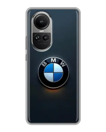 Чехол для OPPO Reno 10 Pro с картинкой «Логотип BMW — минимализм»