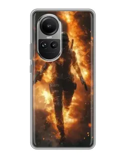 Чехол для OPPO Reno 10 Pro с картинкой «BMW — скорость в дожде»
