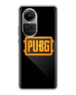 Чехол для OPPO Reno 10 Pro с картинкой «PUBG — рамка лого»