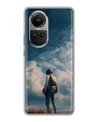 Чехол для OPPO Reno 10 Pro с картинкой «Герой PUBG на скале» Чехол для OPPO Reno 10 Pro с картинкой «Герой PUBG на скале»