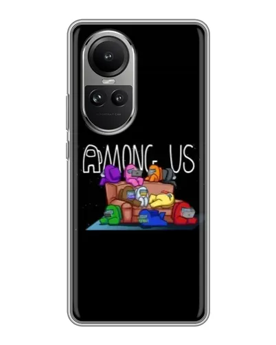 Чехол для OPPO Reno 10 Pro с картинкой «Логотип Among Us» Чехол для OPPO Reno 10 Pro с картинкой «Логотип Among Us»