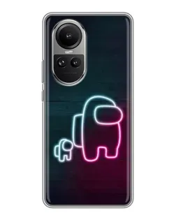Чохол для OPPO Reno 10 Pro з картинкою «Among Us неон-арт» Чохол для OPPO Reno 10 Pro з картинкою «Among Us неон-арт»