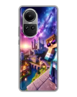 Чехол для OPPO Reno 10 Pro с картинкой «Стив и космос»