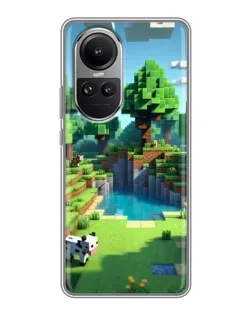 Чехол для OPPO Reno 10 Pro с картинкой «Minecraft летний день»