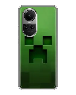 Чехол для OPPO Reno 10 Pro с картинкой «Крипер микро-дизайн»