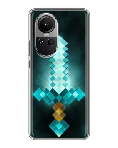 Чехол для OPPO Reno 10 Pro с картинкой «Алмазный меч неон» Чехол для OPPO Reno 10 Pro с картинкой «Алмазный меч неон»