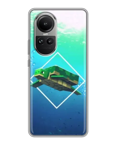 Чехол для OPPO Reno 10 Pro с картинкой «Черепаха Minecraft» Чехол для OPPO Reno 10 Pro с картинкой «Черепаха Minecraft»