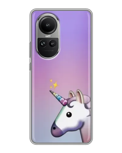 Чехол для OPPO Reno 10 Pro с картинкой «Единорог градиент»
