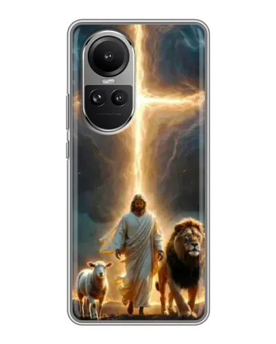 Чехол для OPPO Reno 10 Pro с картинкой «Лев Иуды и Свет»