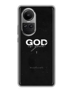 Чехол для OPPO Reno 10 Pro с картинкой «GOD — Бог над всем»