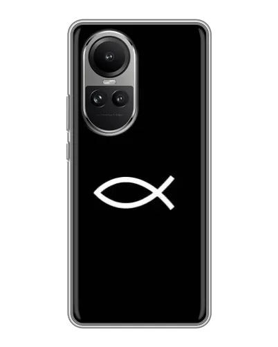 Чехол для OPPO Reno 10 Pro с картинкой «Символ рыбы Jesus» Чехол для OPPO Reno 10 Pro с картинкой «Символ рыбы Jesus»