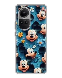 Чехол для OPPO Reno 10 Pro с картинкой «Паттерн Микки и Минни»