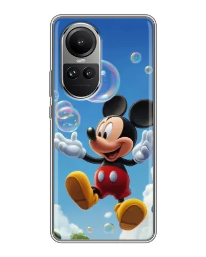 Чехол для OPPO Reno 10 Pro с картинкой «Mickey и мыльные пузыри» Чехол для OPPO Reno 10 Pro с картинкой «Mickey и мыльные пузыри»