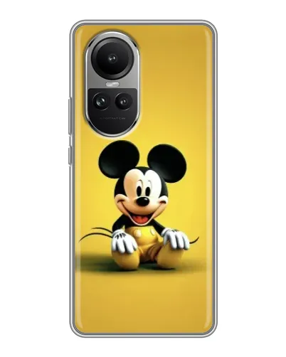 Чехол для OPPO Reno 10 Pro с картинкой «Микки на желтом» Чехол для OPPO Reno 10 Pro с картинкой «Микки на желтом»
