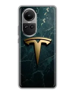 Чехол для OPPO Reno 10 Pro с картинкой «Мраморная Tesla Gold» Чехол для OPPO Reno 10 Pro с картинкой «Мраморная Tesla Gold»