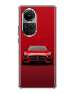 Чехол для OPPO Reno 10 Pro с картинкой «Красный Mercedes AMG»