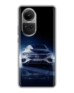Чехол для OPPO Reno 10 Pro с картинкой «Ночной Mercedes EQ»