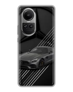 Чехол для OPPO Reno 10 Pro с картинкой «Mercedes AMG — графика»