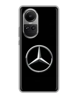 Чехол для OPPO Reno 10 Pro с картинкой «Mercedes классический лого»