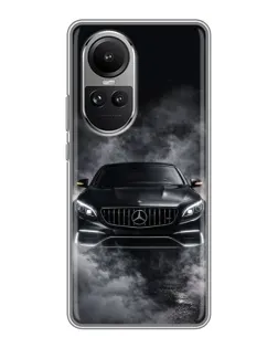 Чехол для OPPO Reno 10 Pro с картинкой «Mercedes в дыму»