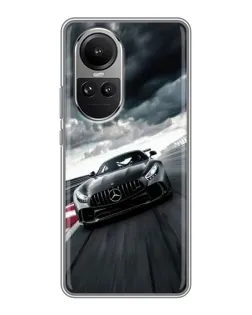 Чехол для OPPO Reno 10 Pro с картинкой «Гоночный Mercedes AMG»