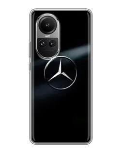 Чехол для OPPO Reno 10 Pro с картинкой «Mercedes на металле» Чехол для OPPO Reno 10 Pro с картинкой «Mercedes на металле»
