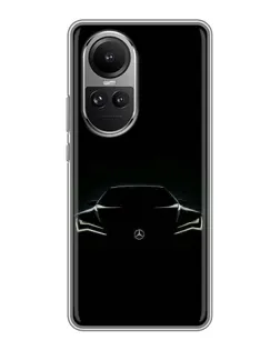 Чехол для OPPO Reno 10 Pro с картинкой «Mercedes — силуэт авто» Чехол для OPPO Reno 10 Pro с картинкой «Mercedes — силуэт авто»