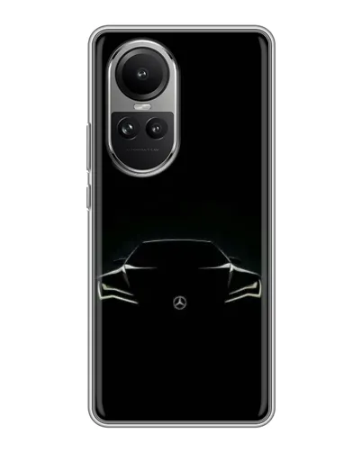 Чехол для OPPO Reno 10 Pro с картинкой «Mercedes — силуэт авто» Чехол для OPPO Reno 10 Pro с картинкой «Mercedes — силуэт авто»