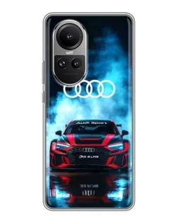 Чехол для OPPO Reno 10 Pro с картинкой «Audi Sport — неон»