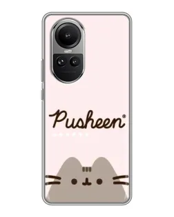 Чехол для OPPO Reno 10 Pro с картинкой «Pusheen логотип»