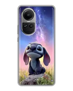 Чехол для OPPO Reno 10 Pro с картинкой «Стич на рассвете»