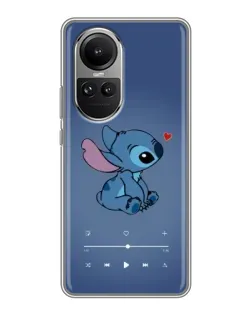 Чехол для OPPO Reno 10 Pro с картинкой «Музыкальный Stitch»