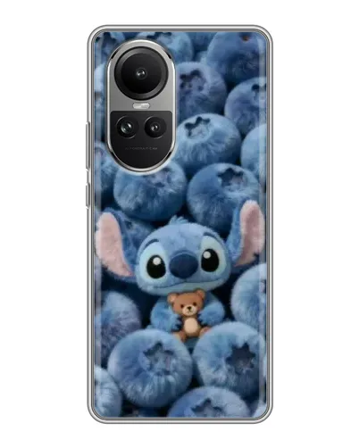 Чехол для OPPO Reno 10 Pro с картинкой «Стич и голубика»