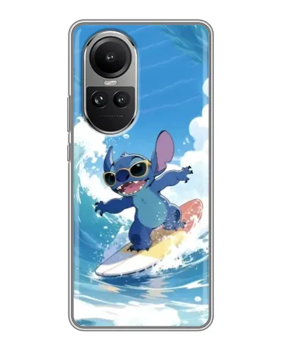 Чехол для OPPO Reno 10 Pro с картинкой «Стич на волне»
