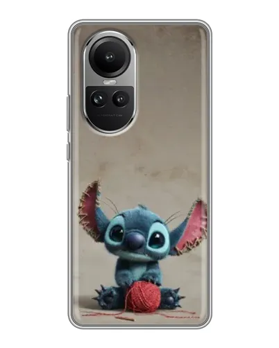 Чехол для OPPO Reno 10 Pro с картинкой «Стич на коричневом фоне»