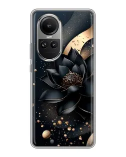 Чехол для OPPO Reno 10 Pro с картинкой «Черный лотос» Чехол для OPPO Reno 10 Pro с картинкой «Черный лотос»