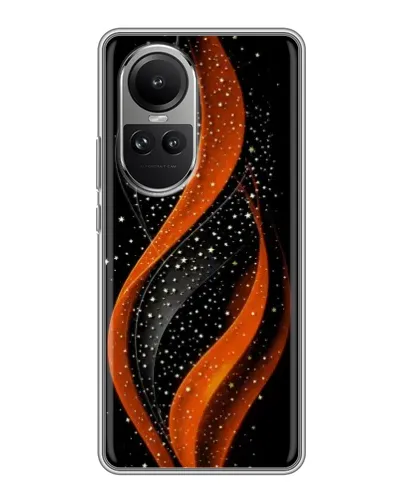 Чехол для OPPO Reno 10 Pro с картинкой «Огненная звездная волна»