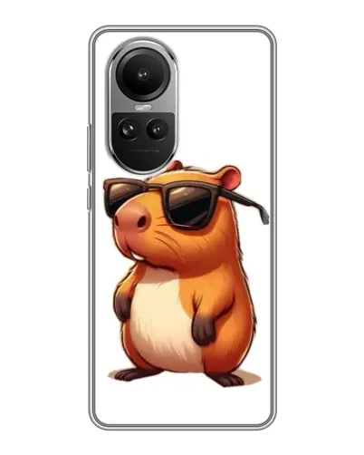 Чехол для OPPO Reno 10 Pro с картинкой «Капибара в очках» Чехол для OPPO Reno 10 Pro с картинкой «Капибара в очках»
