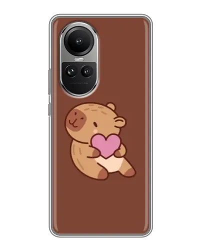 Чехол для OPPO Reno 10 Pro с картинкой «Капибара с сердцем» Чехол для OPPO Reno 10 Pro с картинкой «Капибара с сердцем»