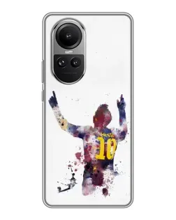 Чехол для OPPO Reno 10 Pro с картинкой «Акварельный Месси Барселона»