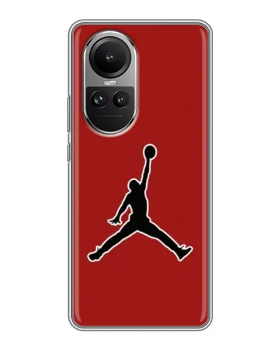 Чехол для OPPO Reno 10 с картинкой «Jordan Red Back»